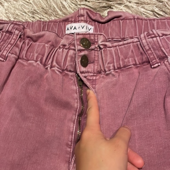 𝅺AVA‎ & Viv Pink Paperbag Jeans 24W - Picture 3 of 11